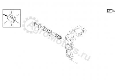 04179612 Распредвал Вид 1 04179612 Распредвал Вид 1
