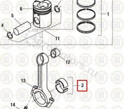 1836020C91 Вкладыш шатунный Вид 2