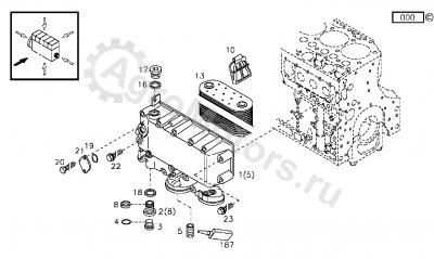 04288125 Радиатор масляный Вид 2 04288125 Радиатор масляный Вид 2