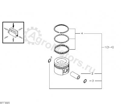 04900839 Комплект поршневых колец Вид 2