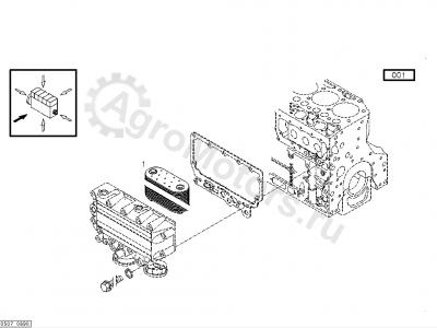 04288126 Радиатор масляный Вид 2 04288126 Радиатор масляный Вид 2
