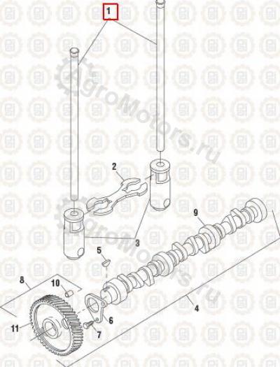 NAV1854756C1 Штанга толкателя Вид 1