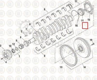 1817867C92 Уплотнение заднее Вид 2 1817867C92 Уплотнение заднее Вид 2
