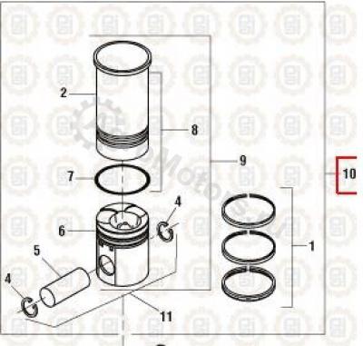 NAV1830709C96 Поршнекомплект Вид 1