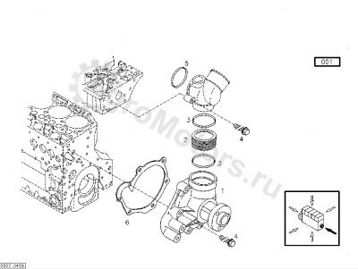 04198968 Прокладка водяного насоса Вид 2 04198968 Прокладка водяного насоса Вид 2