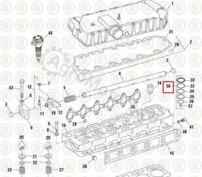1830742C92 Набор прокладок форсунки Вид 1 1830742C92 Набор прокладок форсунки Вид 1