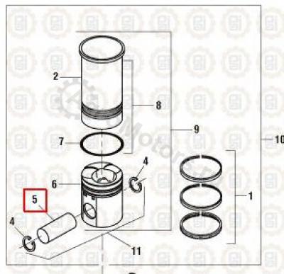 NAV1830060C1 Палец поршня Вид 1