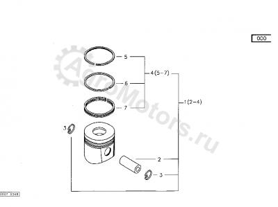 04200139 Палец поршневой Вид 2 04200139 Палец поршневой Вид 2