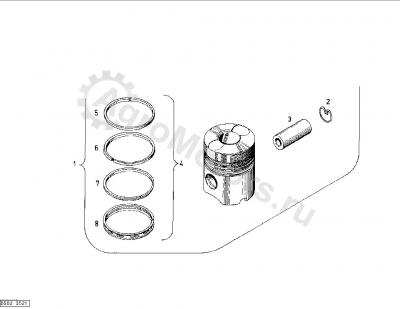 02417204 Набор поршневых колец Вид 1 02417204 Набор поршневых колец Вид 1