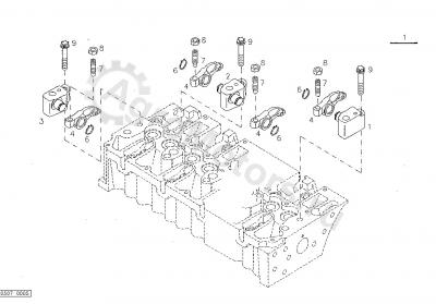 04195924 Стойка коромысла в сборе Вид 1 04195924 Стойка коромысла в сборе Вид 1