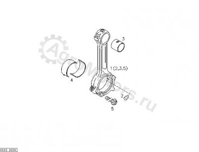 02235204 Вкладыш шатунный Вид 1 02235204 Вкладыш шатунный Вид 1