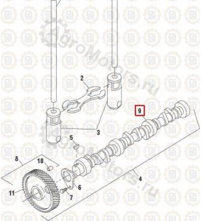 1836156C5 Распредвал без шестерни Вид 2