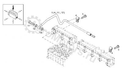 04293012 Трубопровод сапуна Вид 1 04293012 Трубопровод сапуна Вид 1
