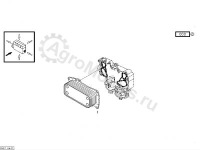 04912103 Радиатор масляный Вид 2 04912103 Радиатор масляный Вид 2