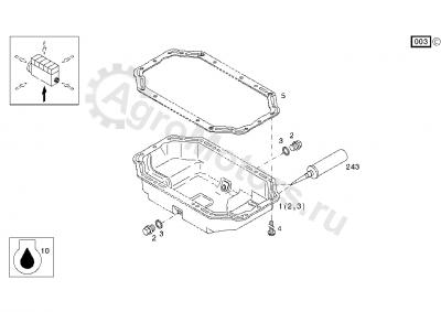 04204458 Прокладка поддона Вид 2 04204458 Прокладка поддона Вид 2