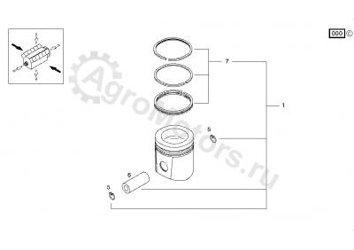 04264354 Поршень Вид 1 04264354 Поршень Вид 1
