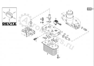 04912107 Радиатор масляный Вид 2 04912107 Радиатор масляный Вид 2