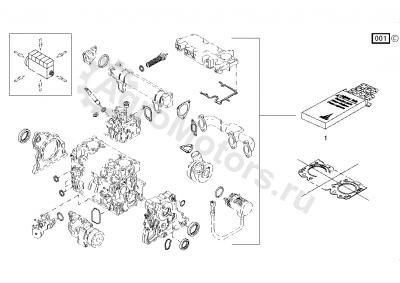 02931434 Комплект прокладок Вид 2 02931434 Комплект прокладок Вид 2