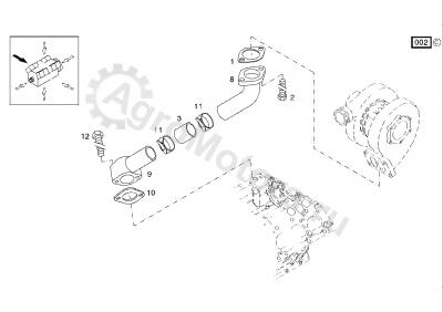 04225513 Слив с левого турбокомпрессора Вид 1