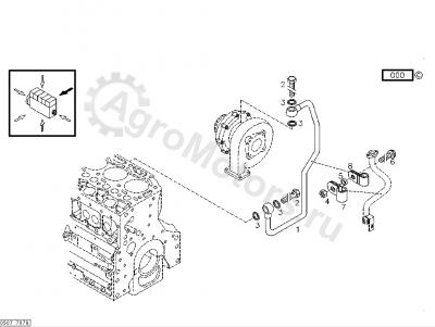 04288853 Трубка подачи масла Вид 1 04288853 Трубка подачи масла Вид 1