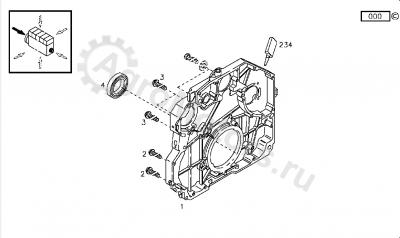 04502203 Сальник коленвала Вид 1