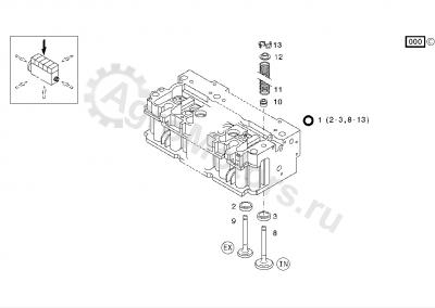 04103731 ГБЦ Вид 1 04103731 ГБЦ Вид 1