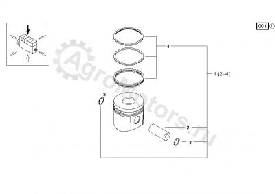 04501349 Поршень Вид 1 04501349 Поршень Вид 1