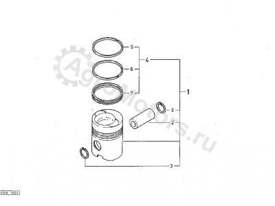 04230305 Поршень Вид 1 04230305 Поршень Вид 1