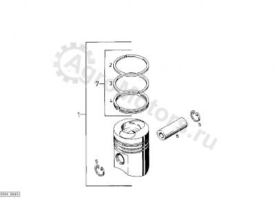 02423438 Поршень Вид 1 02423438 Поршень Вид 1