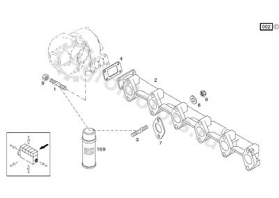 04253517 Коллектор выпускной Вид 2 04253517 Коллектор выпускной Вид 2