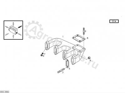 04230318 Коллектор выпускной Вид 1