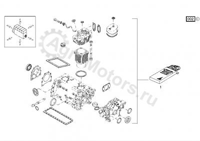 02929657 Комплект прокладок двигателя Вид 1 02929657 Комплект прокладок двигателя Вид 1