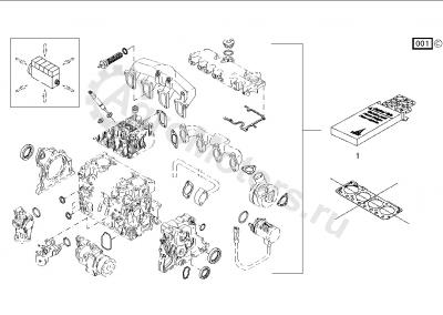 02931435 Комплект прокладок двигателя Вид 2 02931435 Комплект прокладок двигателя Вид 2
