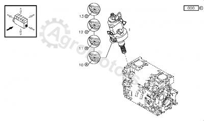 01340368 Насос топливный Вид 1 01340368 Насос топливный Вид 1