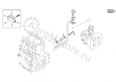 04259583 Трубка подачи масла Вид 1 04259583 Трубка подачи масла Вид 1