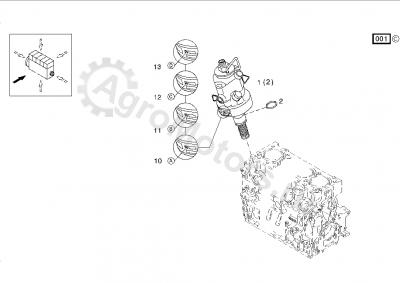 01340381 Насос топливный Вид 1 01340381 Насос топливный Вид 1