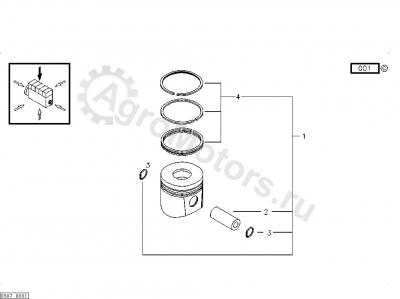 04255047 Поршень Вид 1 04255047 Поршень Вид 1