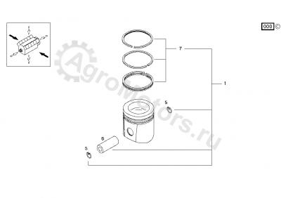04264353 Поршень Вид 1 04264353 Поршень Вид 1