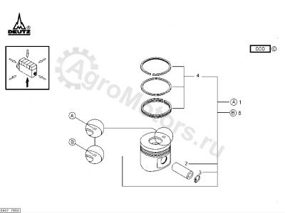 04281447 Поршень (поршневые кольца, стопор, палец) Вид 2