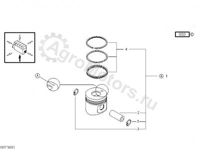 04286721 Поршень в сборе (кольца поршневые, палец, стопор)  Вид 2