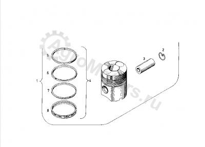 02417200 Поршень Вид 1 02417200 Поршень Вид 1